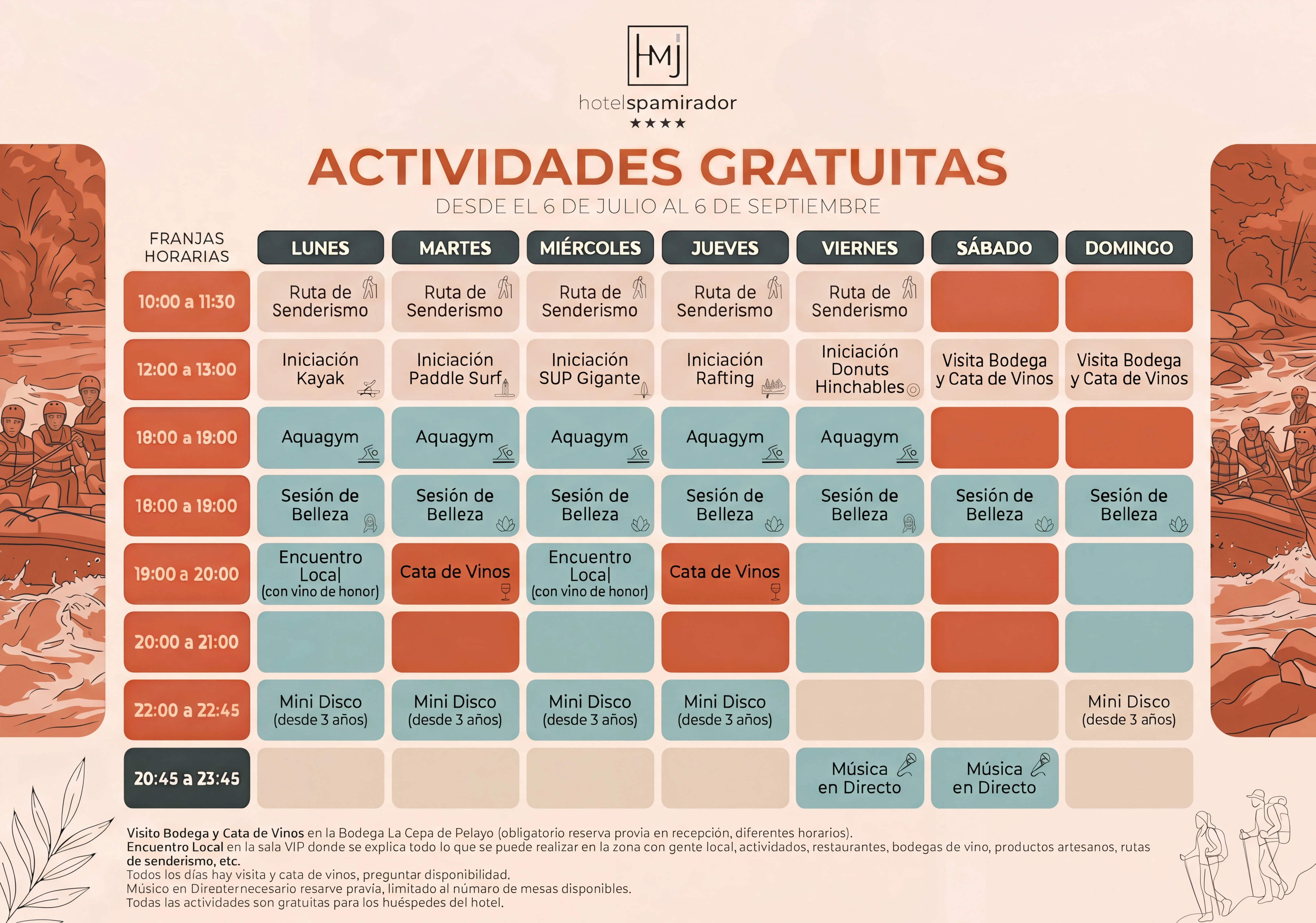 Actividades Verano Hotel Spa Mirador