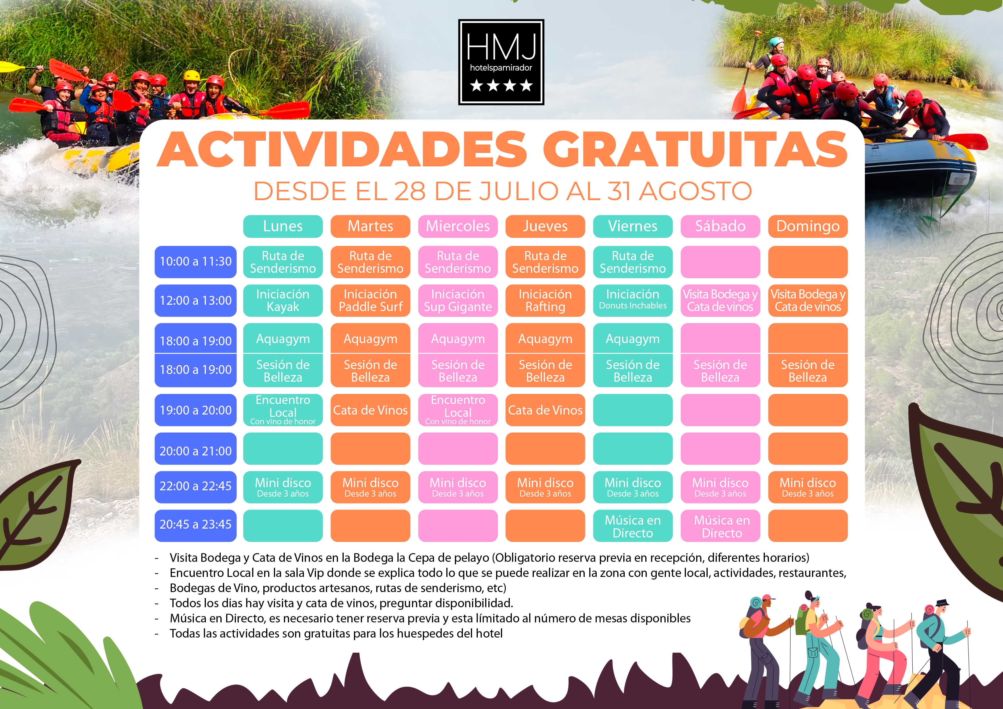 Actividades Verano Hotel Spa Mirador